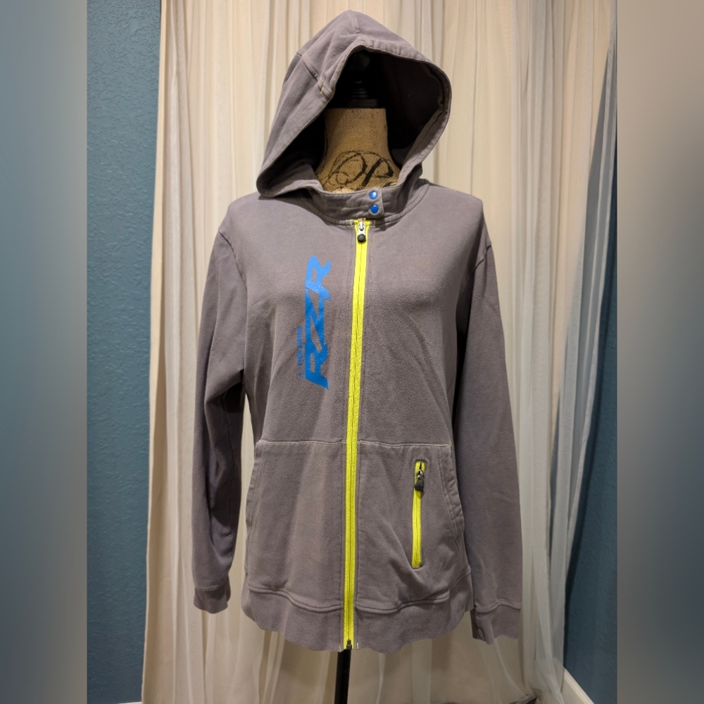 RZR Gray Zip Up Hoodie